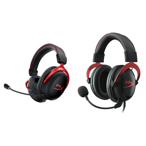 HyperXCloud II WirelessGaming-HeadsetfürPC & Cloud II – Gaming Kopfhörer (für PC/PS4/Mac) rot von HyperX