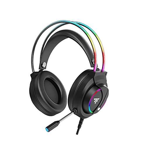 Hyrican Striker Halo ST-GH707 Headset, schwarz, RGB-Beleuchtung, USB, 3,5 mm Klinke, Over Ear von Hyrican