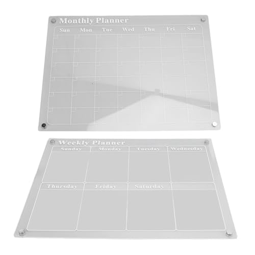 Kühlschrankkalender, Monatliche Wöchentliche Planungsbehörden, Magneter -Familienplaner der Acryl -Trockenerase mit Starken Magneten von Hyuduo