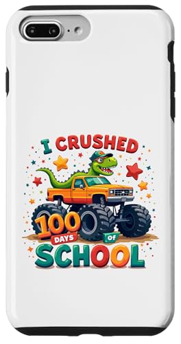 Hülle für iPhone 7 Plus/8 Plus I Crushed 100 Days of School Dinosaurier Monster Truck für Kinder von I Crushed 100 Days of School Monster Truck Tees