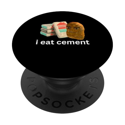 Lustiges Cursed Chicken Nugget Meme „Ich esse Zement“ PopSockets mit austauschbarem PopGrip von I Eat Cement Meme