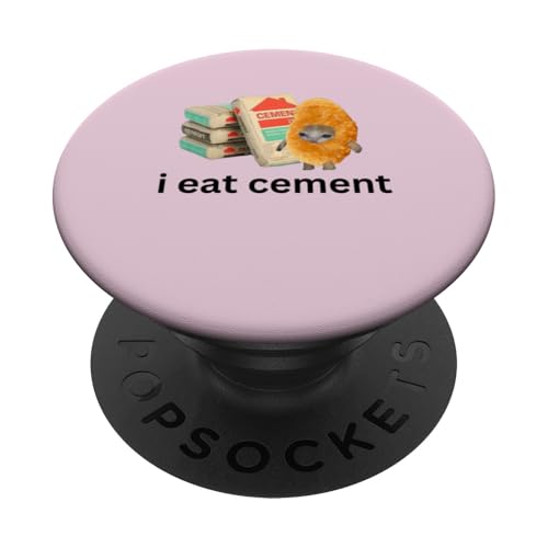 Lustiges Meme „Ich esse Zement“ Eine Verfluchte Weinende Katze PopSockets mit austauschbarem PopGrip von I Eat Cement Meme