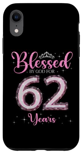 Von Gott gesegnet für 62 Jahre 62. Geburtstag 62. Geburtstag Hülle für iPhone XR von I Feel Blessed By God on My Birthday Pink Style