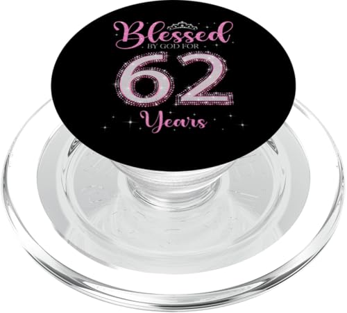 Von Gott gesegnet für 62 Jahre 62. Geburtstag 62. Geburtstag PopSockets PopGrip für MagSafe von I Feel Blessed By God on My Birthday Pink Style