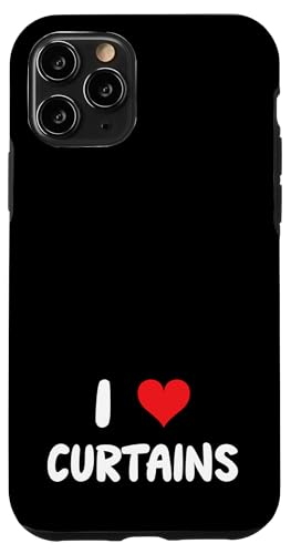 Hülle für iPhone 11 Pro I Love Curtains – Herz – Remodel Home Decor Interior Design von I Heart Love Apparel for Men Women by RJ