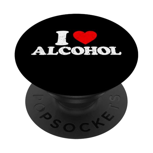 I LOVE ALCOHOL X Ich liebe Alkohol. Exzessiver Alkoholkonsum PopSockets Klebender PopGrip von I LOVE ALCOHOL SHOP - ICH LIEBE ALKOHOL SHOP