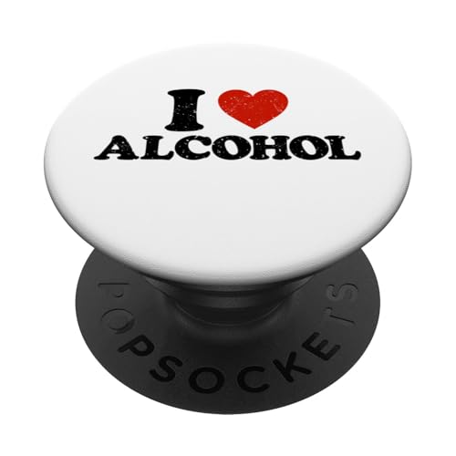 I LOVE ALCOHOL X Ich liebe Alkohol. Exzessiver Alkoholkonsum PopSockets Klebender PopGrip von I LOVE ALCOHOL SHOP - ICH LIEBE ALKOHOL SHOP