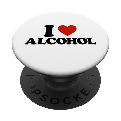 I LOVE ALCOHOL X Ich liebe Alkohol. Exzessiver Alkoholkonsum PopSockets Klebender PopGrip von I LOVE ALCOHOL SHOP - ICH LIEBE ALKOHOL SHOP