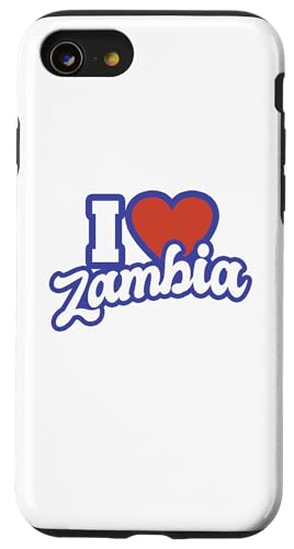 Hülle für iPhone SE (2020) / 7 / 8 I Love Sambia von I Love Countries