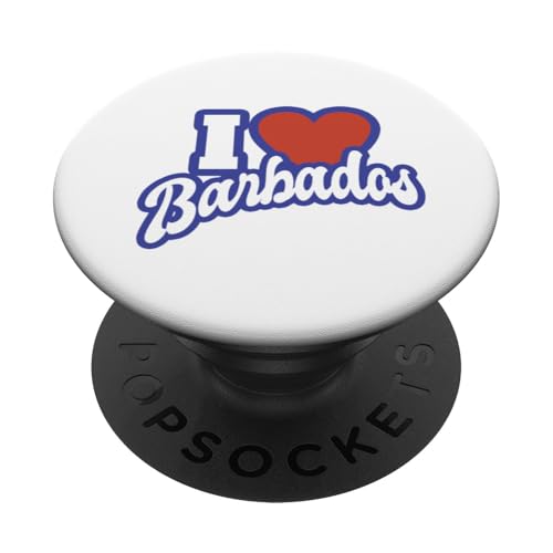 Ich liebe Barbados PopSockets mit austauschbarem PopGrip von I Love Countries