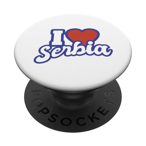 Ich liebe Serbien PopSockets mit austauschbarem PopGrip von I Love Countries