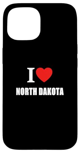 Hülle für iPhone 15 I Love North Dakota für Männer, Frauen und Studenten von I Love Inspirational Motivational Designs