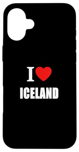 I Love Island Vulkangletscher isländischer Sommerurlaub Hülle für iPhone 16 Plus von I Love Inspirational Motivational Designs