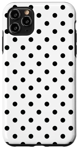 Hülle für iPhone 11 Pro Max Klassisches Punktemuster, schwarz, Boho Polka Dot von I Love Polka Dots!