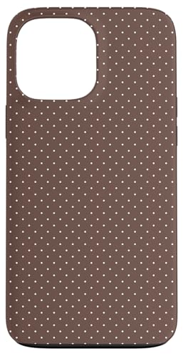 Hülle für iPhone 13 Pro Max Klassisches kaffeebraun gepunktetes Muster, Boho Polka Dot von I Love Polka Dots!