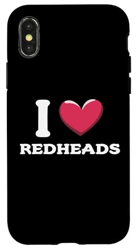 Hülle für iPhone X/XS Ich liebe Rothaarige von I Love Redheads