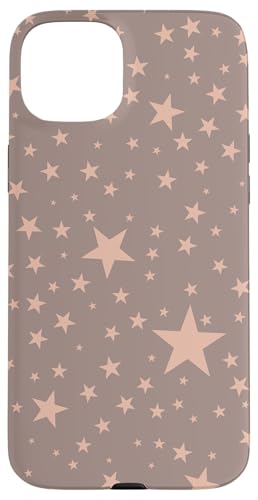 Hülle für iPhone 15 Plus Beige und Braun, Sterne von I Love Stars