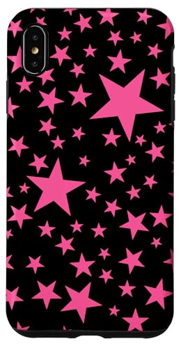 Hülle für iPhone XS Max Schwarz und Rosa, Sterne von I Love Stars