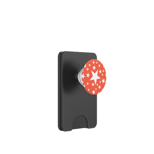 Orange und Weiß, Sterne PopSockets PopWallet für MagSafe von I Love Stars