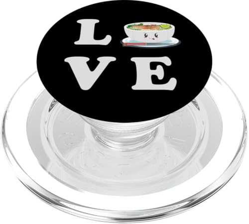 Love Pho mit süßen Kawaii Pho Bowl Nudeln PopSockets PopGrip für MagSafe von I Love Stuff Designs