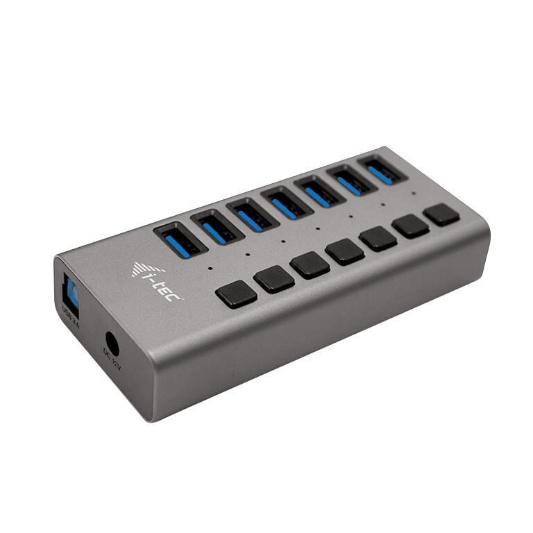 I-TEC USB-A Charging HUB 7 Port mit externem Netzadapter 36W von I-TEC