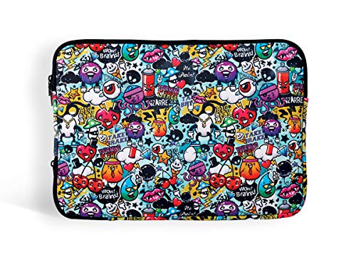 I-TOTAL® - Neopren Laptop-Tasche/Wasserdicht/Für MacBook/Dell/Lenovo/HP/Samsung/Sony/Toshiba/Ultrabook/Acer (13", Graffiti) von I-TOTAL