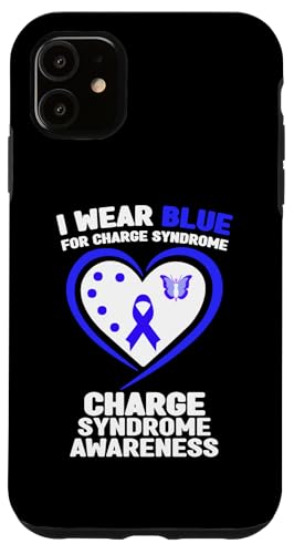 Hülle für iPhone 11 Ich trage Blau, um auf das Charge-Syndrom aufmerksam zu machen von I Wear Blue Charge Syndrome Awareness Apparel.