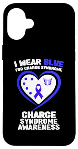 Hülle für iPhone 16 Plus Ich trage Blau, um auf das Charge-Syndrom aufmerksam zu machen von I Wear Blue Charge Syndrome Awareness Apparel.