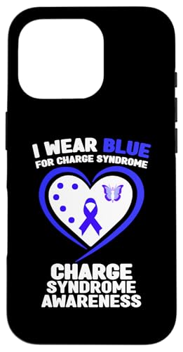 Hülle für iPhone 16 Pro Ich trage Blau, um auf das Charge-Syndrom aufmerksam zu machen von I Wear Blue Charge Syndrome Awareness Apparel.