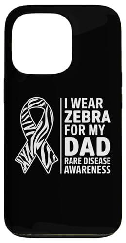 Hülle für iPhone 13 Pro Ich trage Zebra, damit mein Vater auf seltene Krankheiten aufmerksam macht von I Wear Zebra for Rare Disease Apparel!