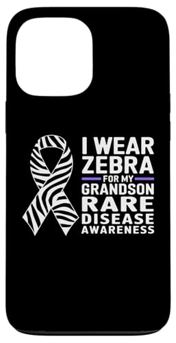 Hülle für iPhone 13 Pro Max Ich trage Zebra, um meinem Enkel das Bewusstsein für seltene Krankheiten zu vermitteln von I Wear Zebra for Rare Disease Apparel!