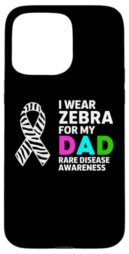 Hülle für iPhone 15 Pro Max Ich trage Zebra, damit mein Vater auf seltene Krankheiten aufmerksam macht von I Wear Zebra for Rare Disease Apparel!