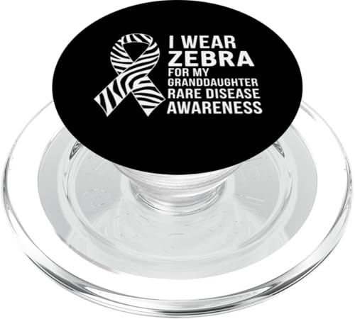 Ich trage Zebra, um meine Enkelin auf seltene Krankheiten aufmerksam zu machen PopSockets PopGrip für MagSafe von I Wear Zebra for Rare Disease Apparel!