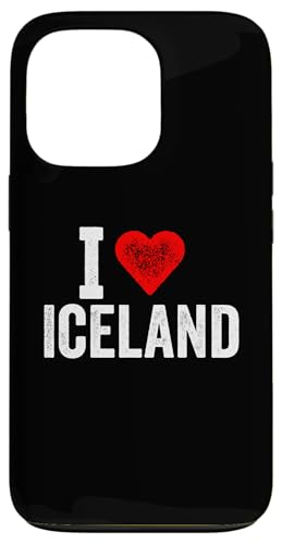 Hülle für iPhone 13 Pro Lustiges Design Retro I Love Island mit rotem Herz von I love "Custom" All Country's Tee