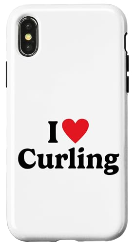 Hülle für iPhone X/XS Ich liebe Curling von I love Hobbies