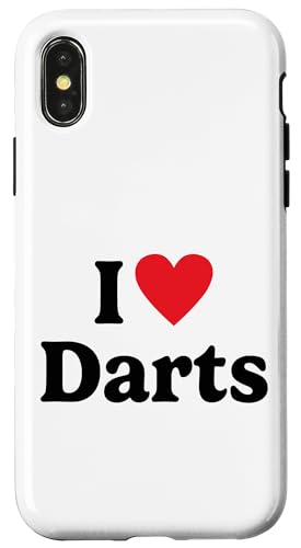 Hülle für iPhone X/XS Ich liebe Darts von I love Hobbies