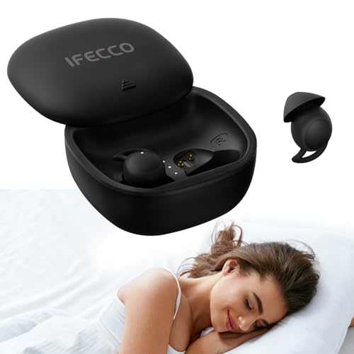 IFECCO Schlaf Kopfhörer, Schlafkopfhörer Bluetooth 5.3, Mini In Ear Kopfhörer Bluetooth zum Schlafen, Unsichtbare Sleepbuds für Seitenschläfer, Kabellose Earbuds für Sleep Sport Yoga und Reisen von I love e iFecco