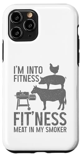 Ich stehe auf Fitness, Fit'ness, Fleisch in meinem Smoker, BBQ Grill Chef Hülle für iPhone 11 Pro von I'm Into Fitness - BBQ & Grill Apparel