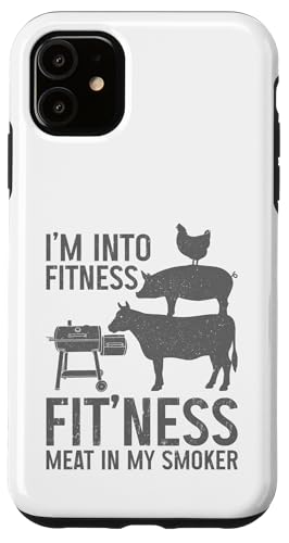 Ich stehe auf Fitness, Fit'ness, Fleisch in meinem Smoker, BBQ Grill Chef Hülle für iPhone 11 von I'm Into Fitness - BBQ & Grill Apparel