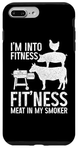 Ich stehe auf Fitness, Fit'ness, Fleisch in meinem Smoker, BBQ Grill Chef Hülle für iPhone 7 Plus/8 Plus von I'm Into Fitness - BBQ & Grill Apparel