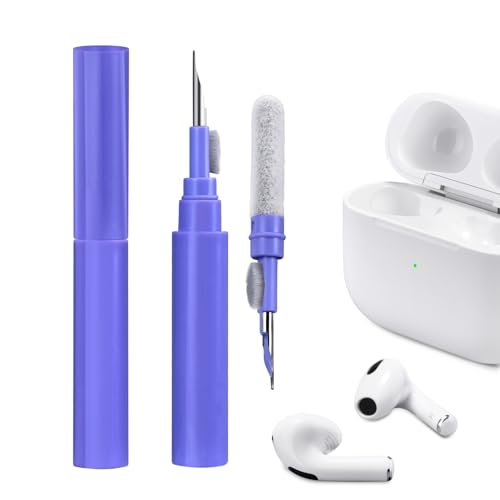 ICARER Clean Kit für AirPods Pro 2 2022 AirPods 3 AirPods Pro AirPods 2, 3 in 1 Multifunktions Kopfhörer Reinigungsset Werkzeug Weiche Bürste Beflockungsschwamm für iPhone Kamera Tastatur-Blau von ICARER