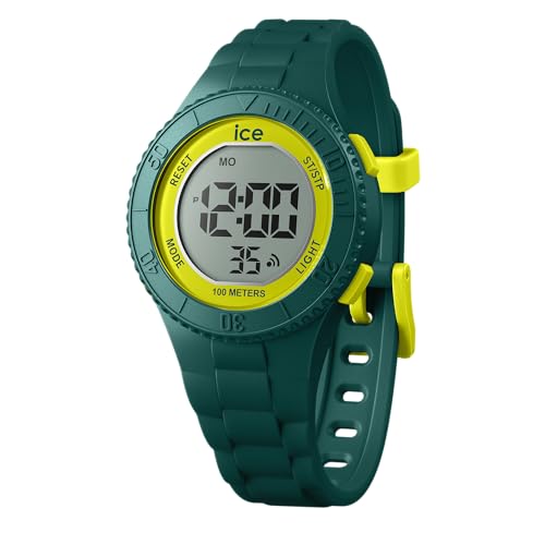 ICE-WATCH - Ice Digit Verdigris Sulphur - Grüne Jungen/Unisexuhr mit Plastikarmband - 021622 (Small) von ICE-WATCH