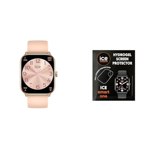 ICE-WATCH - Ice smart Rose Gold Nude pink - Rose-Gold Smartwatch für Damen mit Silikonarmband - 021414 (1,85") & Touchscreen 022398, Durchsichtig von ICE-WATCH