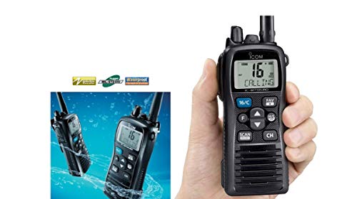 ICOM IC-M73 Euro Plus VHF-Recorder, 6 Watt, RF, schwimmend, Mikrofon mit Geräuschunterdrückung, IPX8 von ICOM