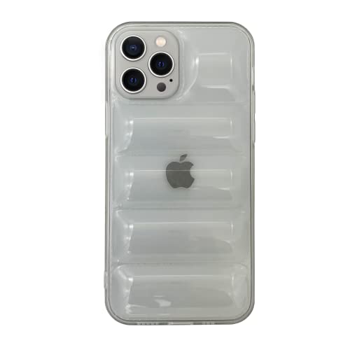 ICOVERI Schutzhülle für iPhone 12 Pro Max Puffer, TPU-Schutzhülle mit Luftblasen für zusätzlichen Schutz, kompatibel mit iPhone 12 Pro Max Puffer Case iPhone, Kameraschutz, stoßfest, transparent von ICOVERI