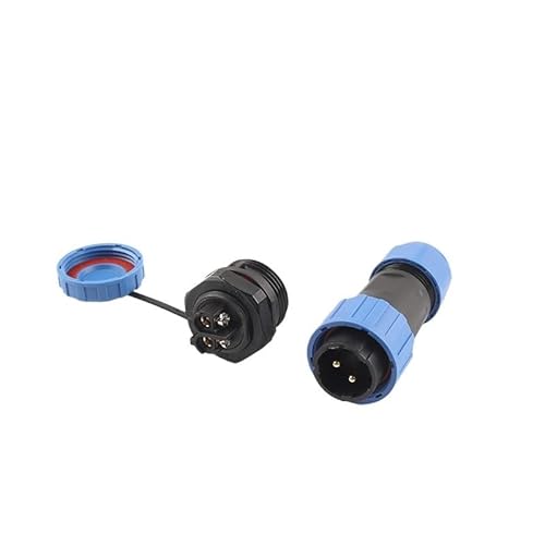 IDUTQUMW LP/SP20 IP68 Nut Type Waterproof &Socket 2-7 Pin Male Female Connectors for 6-12mm Cable Panel Solderless Screw Wiring(LP20-5L) von IDUTQUMW