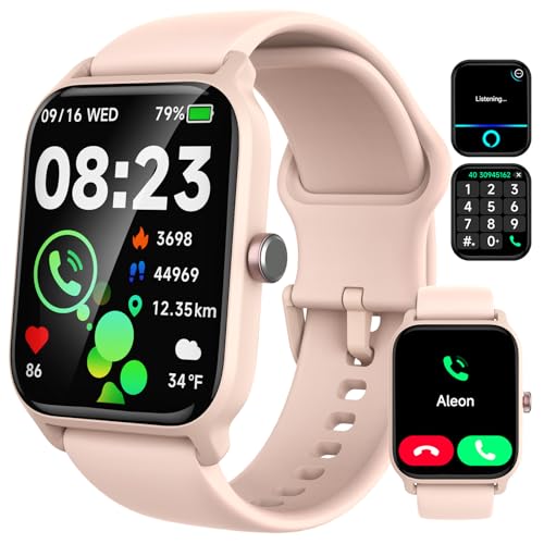 IFMDA Smartwatch Damen mit Telefonfunktion - 1,8'' Alexa Integriert Sports Watch, IP68 Fitnessuhr, Heart Rate Sleep Monitor, Schrittzähler für IOS Android von IFMDA