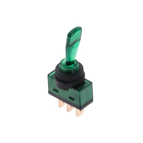 Automotive Toggle Switch 3 Pin ON-OFF with Lamp 12V 20A Led Light IFWGFVTZ(Green) von IFWGFVTZ