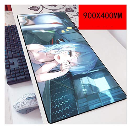 Mauspad Second Element Girl 900X400mm Mouse pad, Speed Gaming Mousepad,Extended XXL Large Mousemat with 3mm-Thick Base,for notebooks, PC, Y von IGIRC