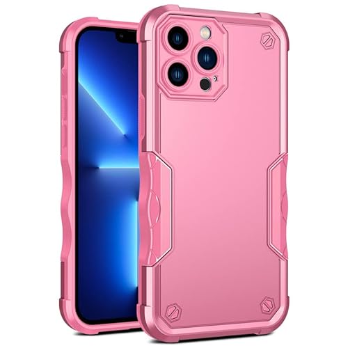 IHAOHAO Schutzhülle für iPhone 15 Pro Max/15 Plus/15 Pro/15, Militärqualität, stoßfest, strapazierfähig, schlank, Premium-Touch-Abdeckung, rutschfest (Rosa, 15 Pro Max 17,5 cm) von IHAOHAO